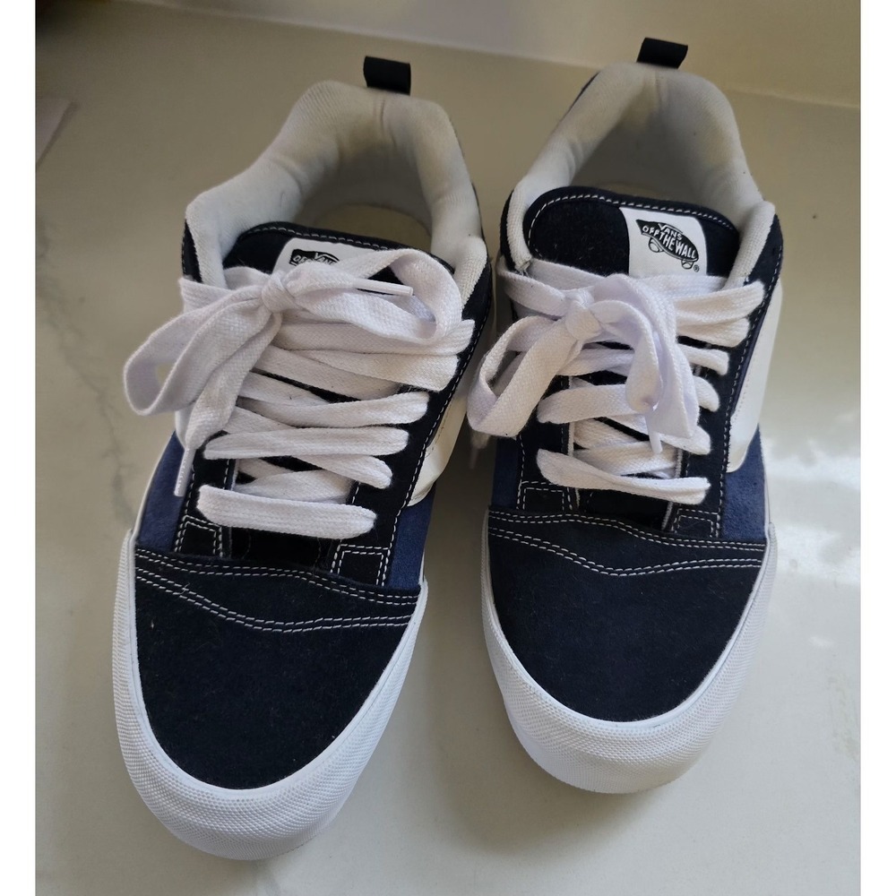 Vans Knu Skool Skate Shoes Blue White Men's Size 10.5 New Without Box - Picture 3 of 7